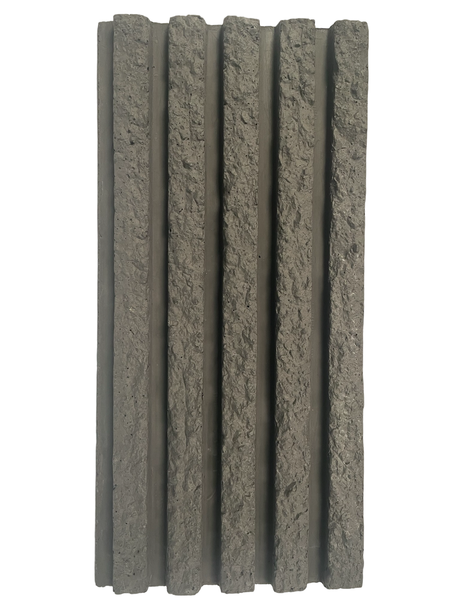 RealCast Fluted Concrete Panels - Charcoal