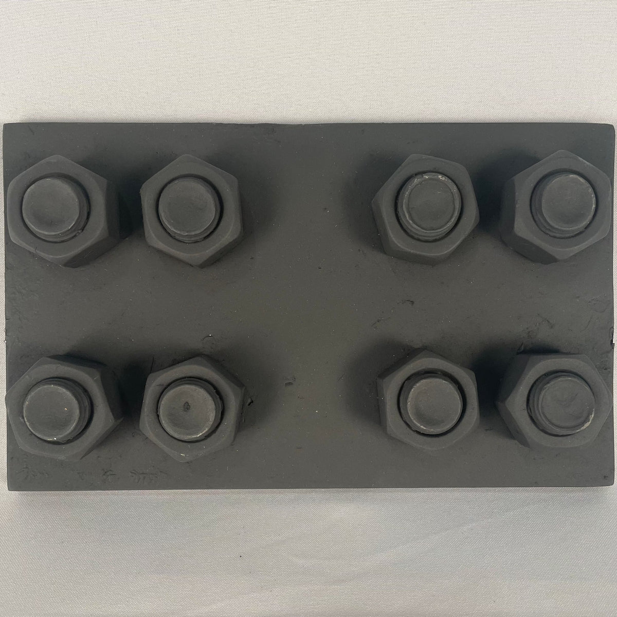 Faux Steel I-BEAM Connector Plate w/ Nuts - Steel Grey