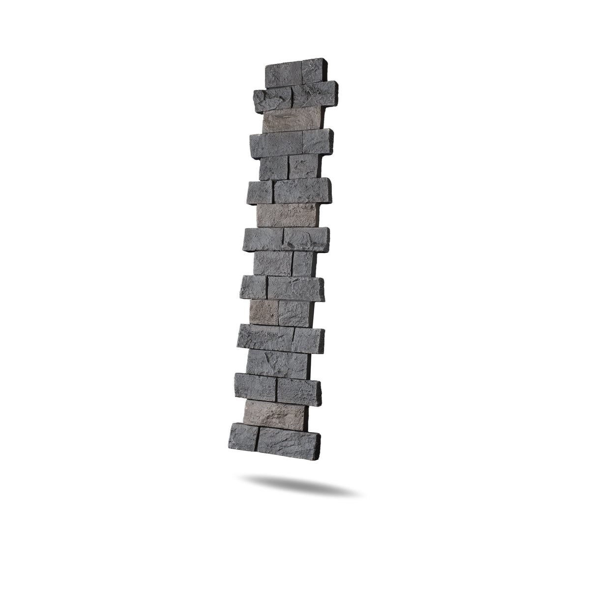 Faux Ledge Stone Pillar Panel - Black Blend