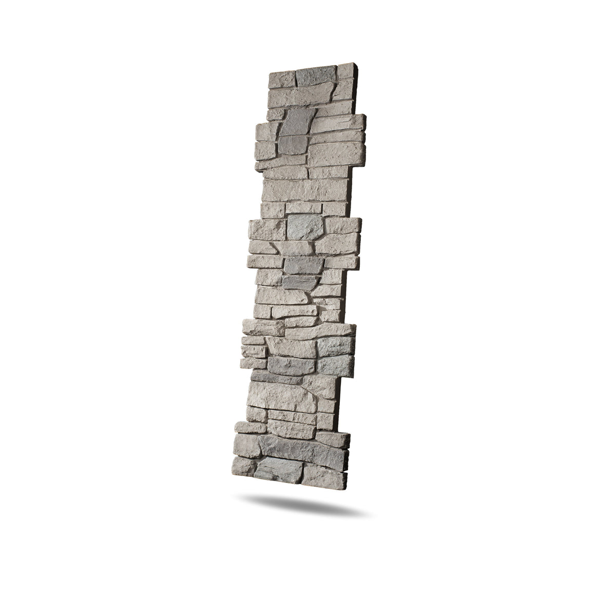 Faux Ridge Stone Pillar Panel - Grey Blend