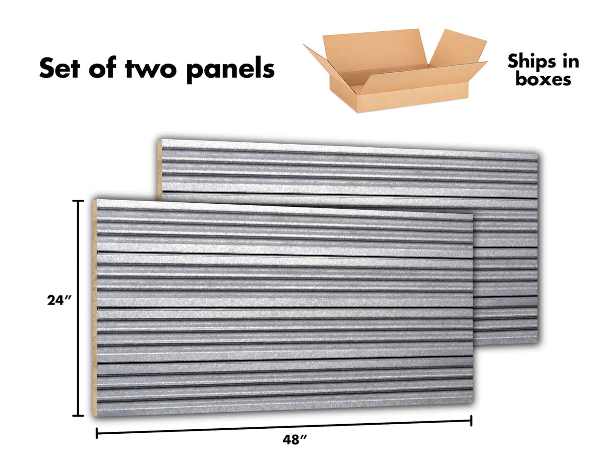 Decorative Wall Panels - Corrugated Metal  - Galvanized