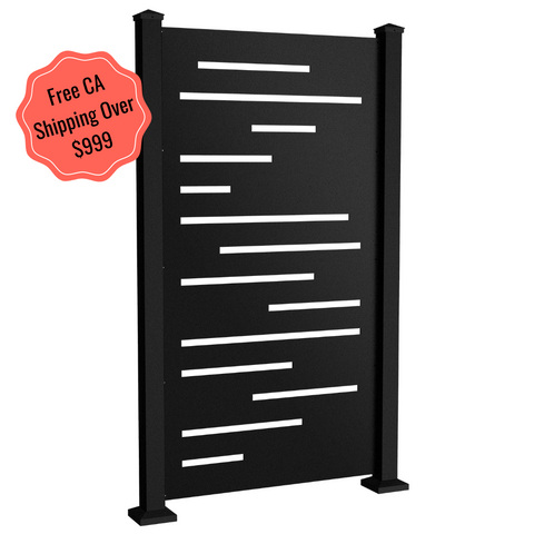 Blurred Lines Privacy Screen - Black