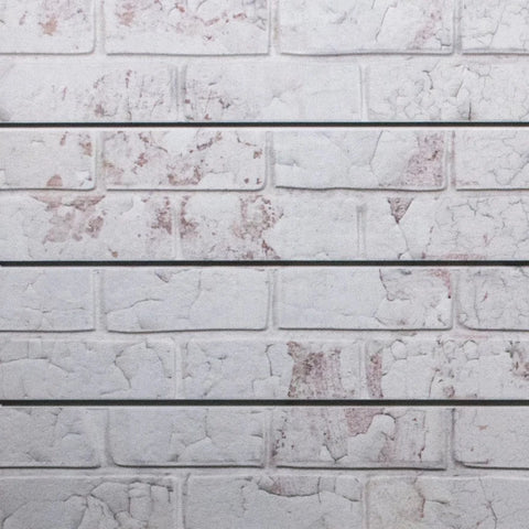 Slatwall - Brick Old Paint- White