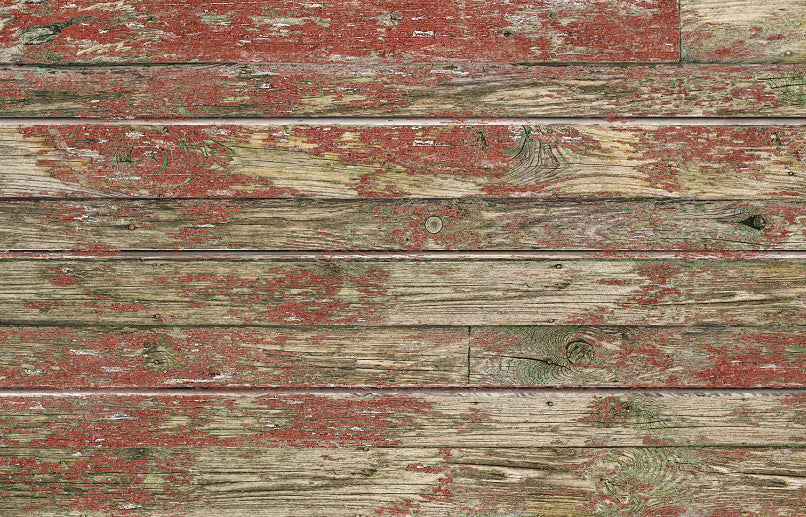 Decorative Wall Panels - Wood Old Paint  - Red