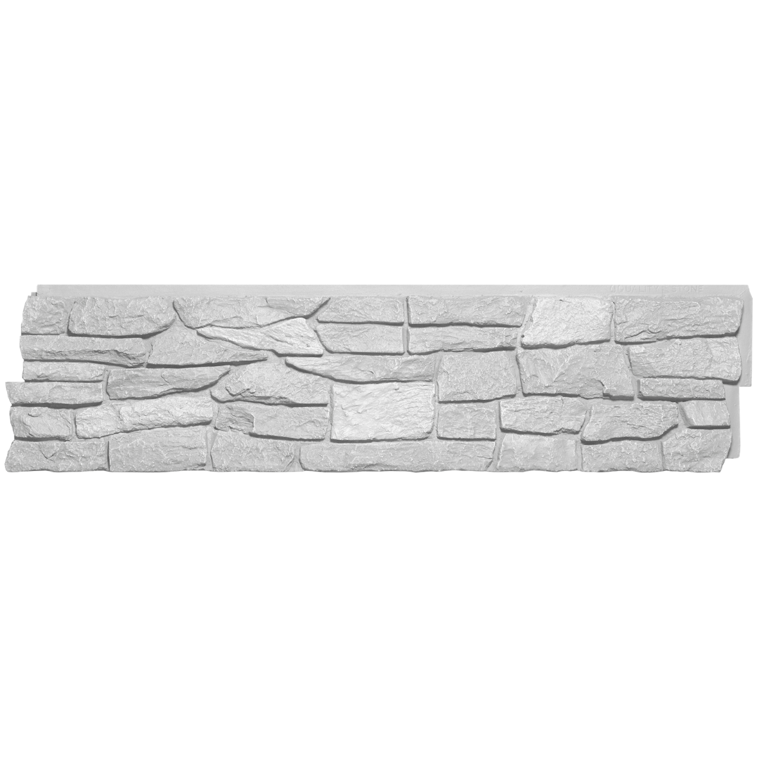 Faux Ridge Stone Panel - Simply White