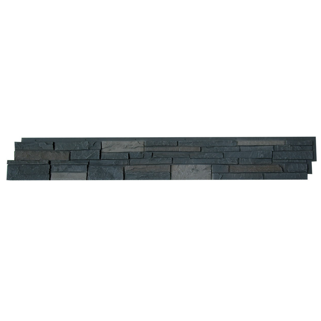 Faux Stacked Stone Panels - Dark Brown