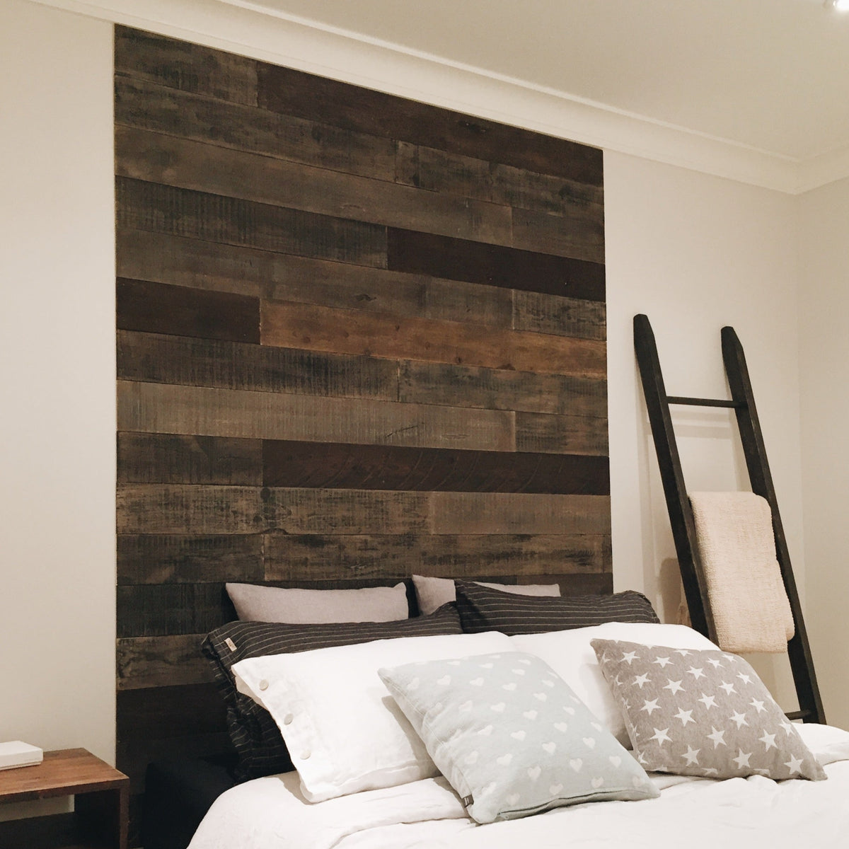 Distressed Wood Wall Planks - Black-Ish