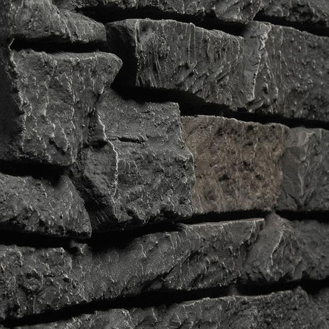 Faux Ridge Stone Panel - Black Blend
