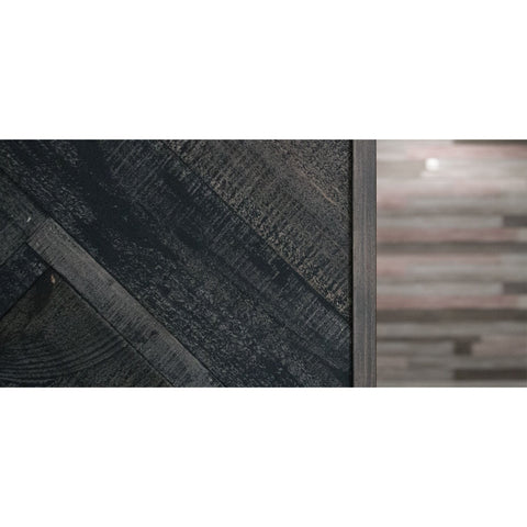 reclaimed wood wall corner