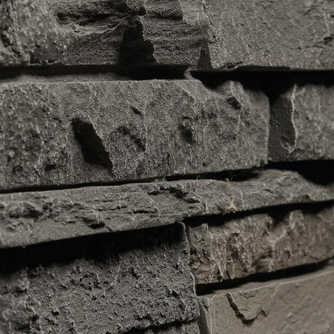 Faux Stacked Stone Panels - Dark Brown