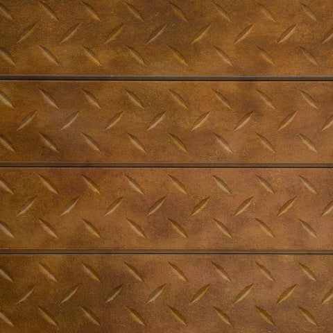 Slatwall - Diamond Plate  - Rust