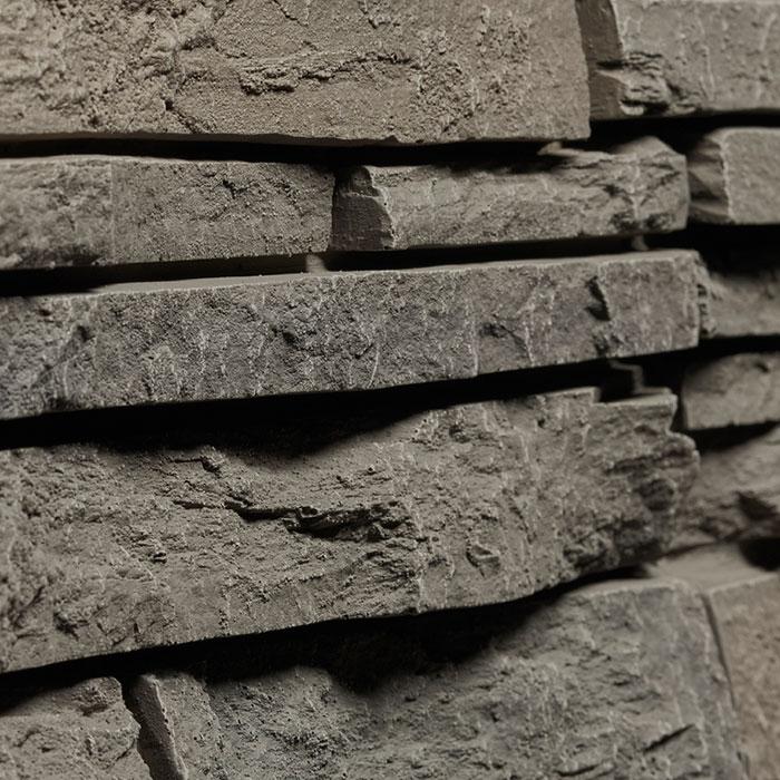 Faux Stacked Stone Panels - Grey Brown