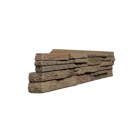 Stacked Stone Corner - Light Brown