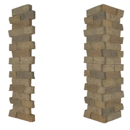 Faux Ledge Stone Pillar Panel - Light Brown